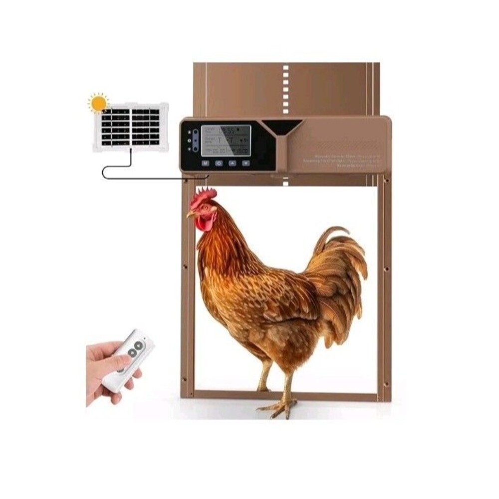 Solar Automatic Chicken Coop Door‎ Timer Remote Control – New – Ships from USA